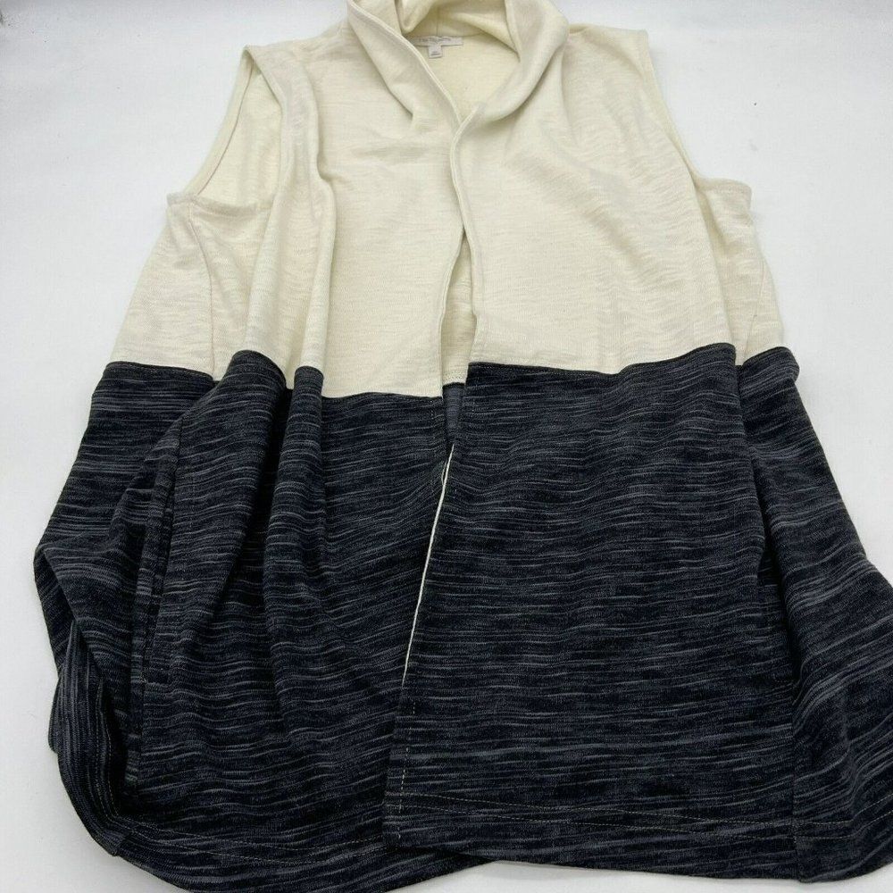 T by Talbots Wrap Sweater Vest Women’s Petite L Multicolor Collared Sleeveless